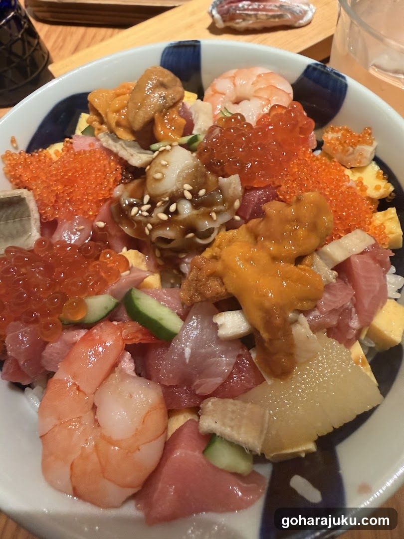 Sashimi Bowl with Seafood and Toppings