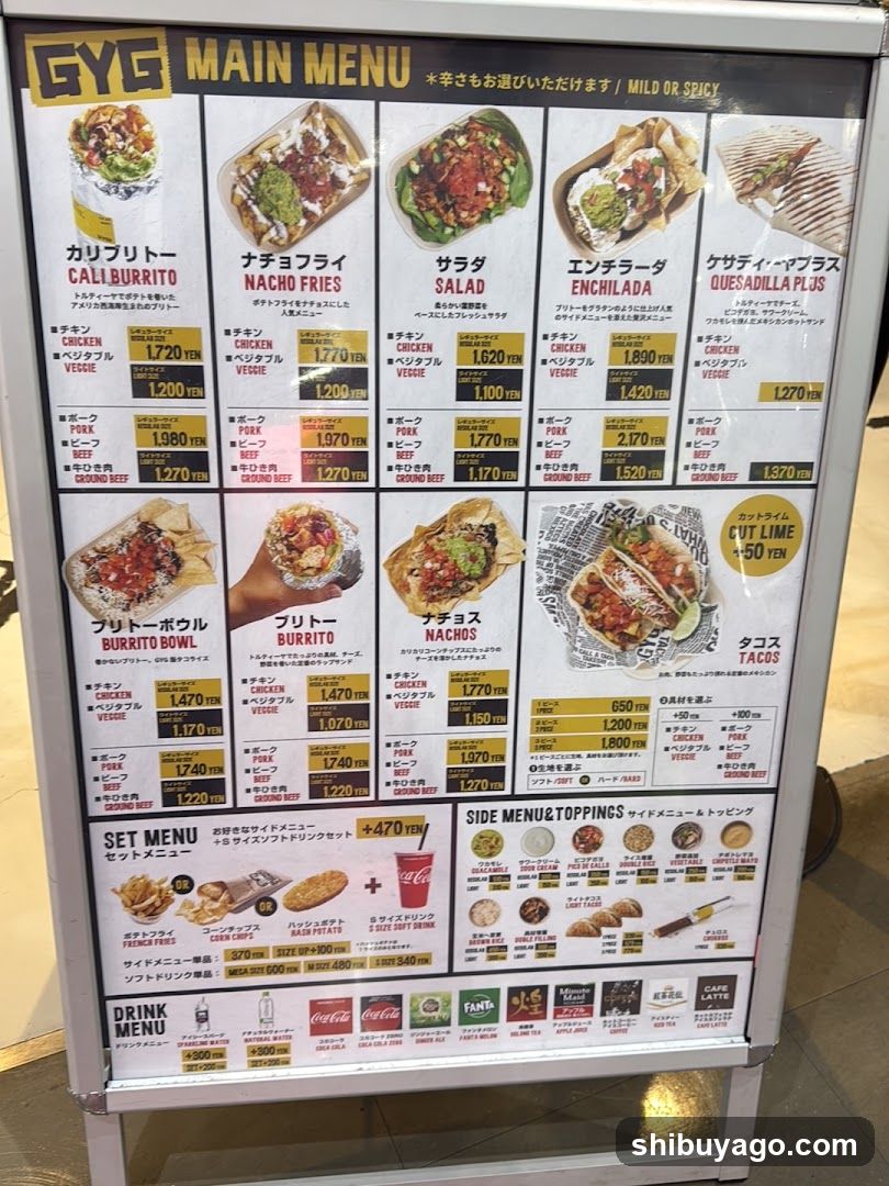 GYG Main Menu Stand