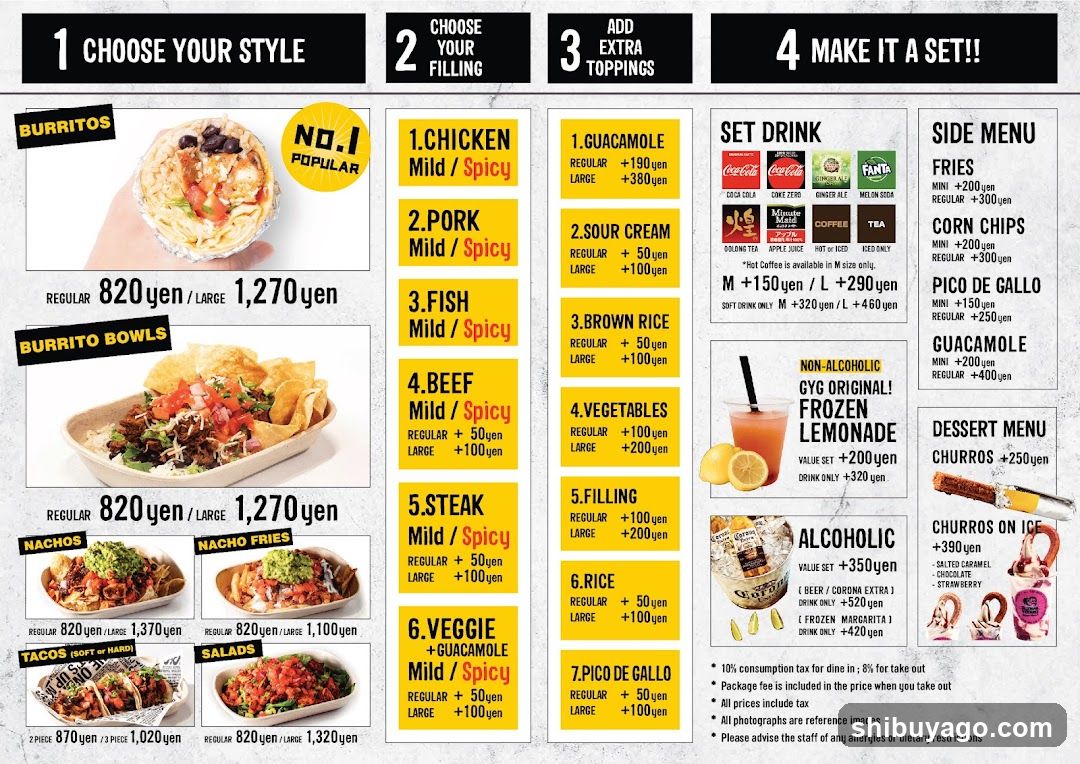 Mexican Restaurant Menu