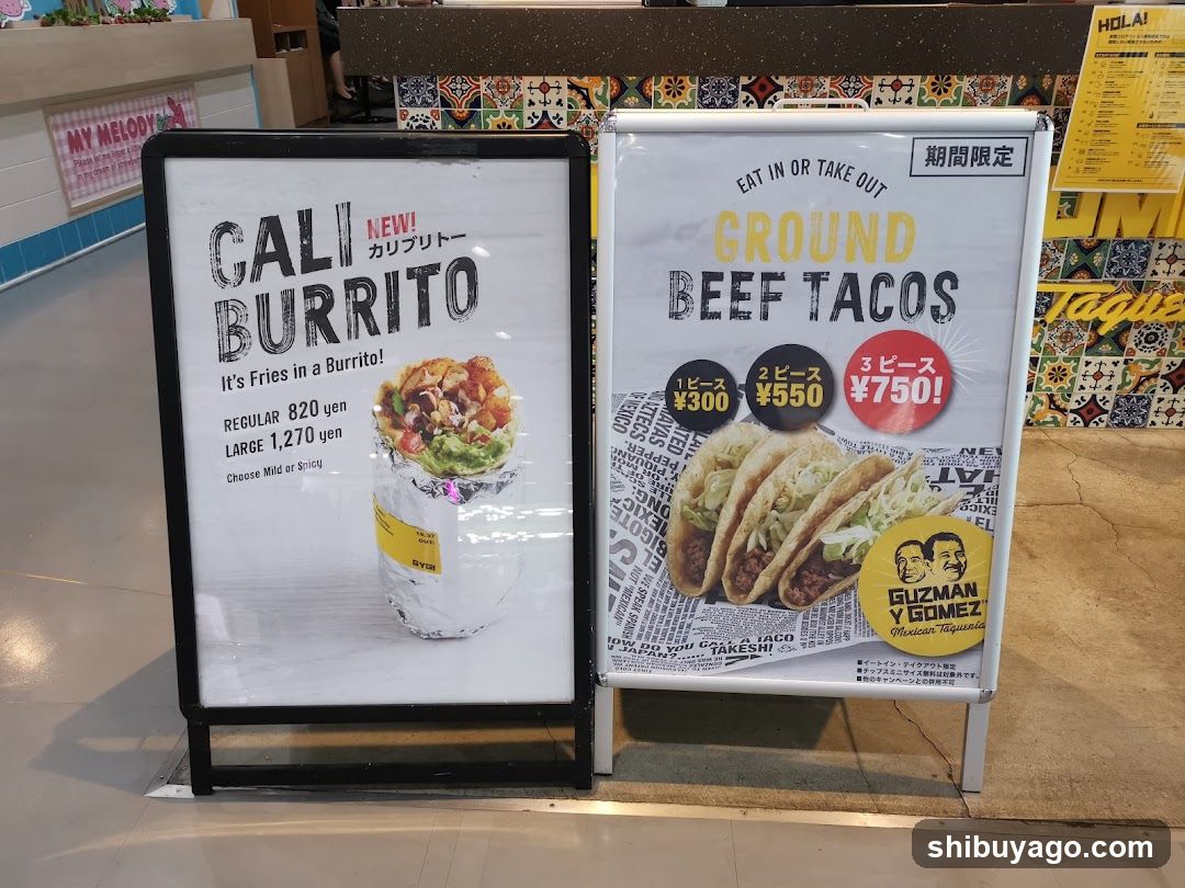 Food Advertisements in a Store