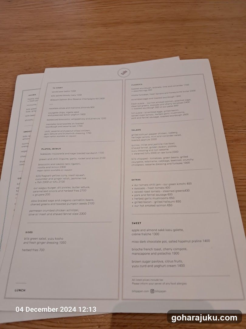 Bilgown Restaurant Menu