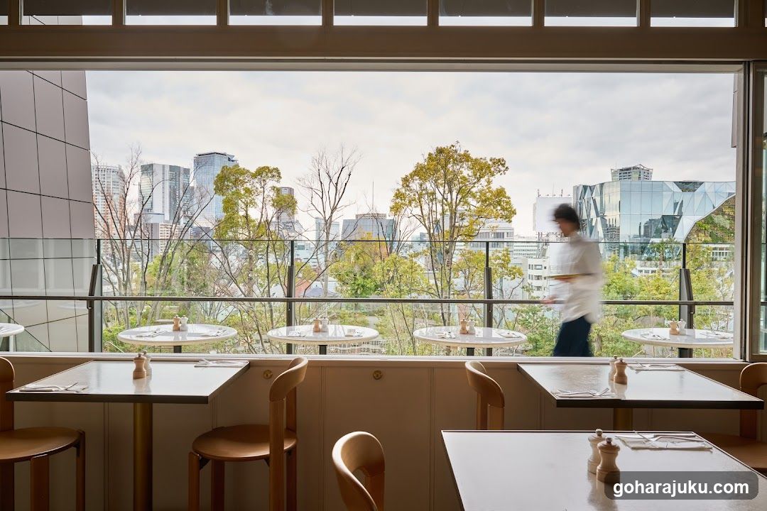Restaurant Interior with City View