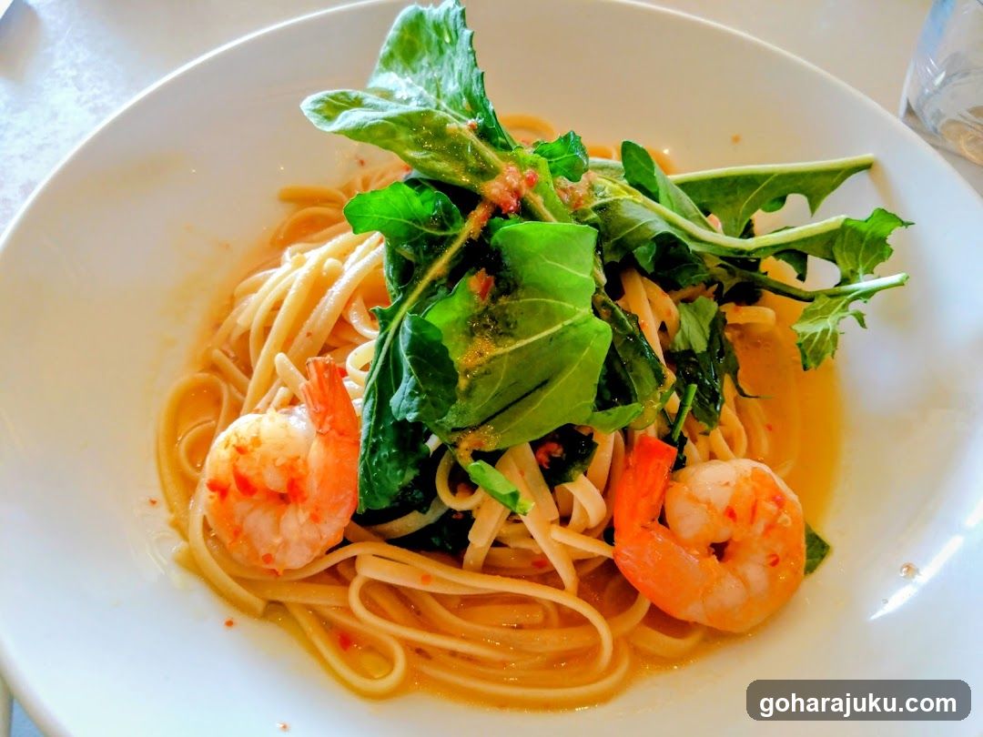 Shrimp Pasta with Fresh Greens