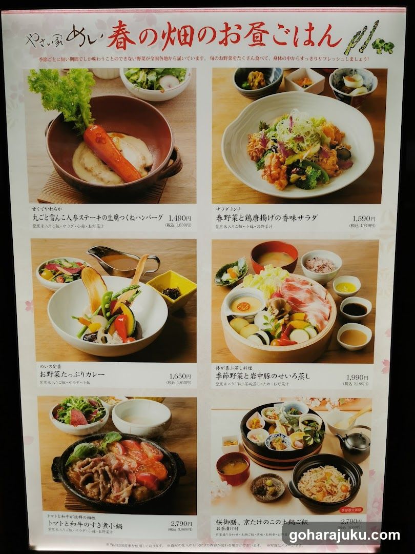 Japanese Lunch Menu