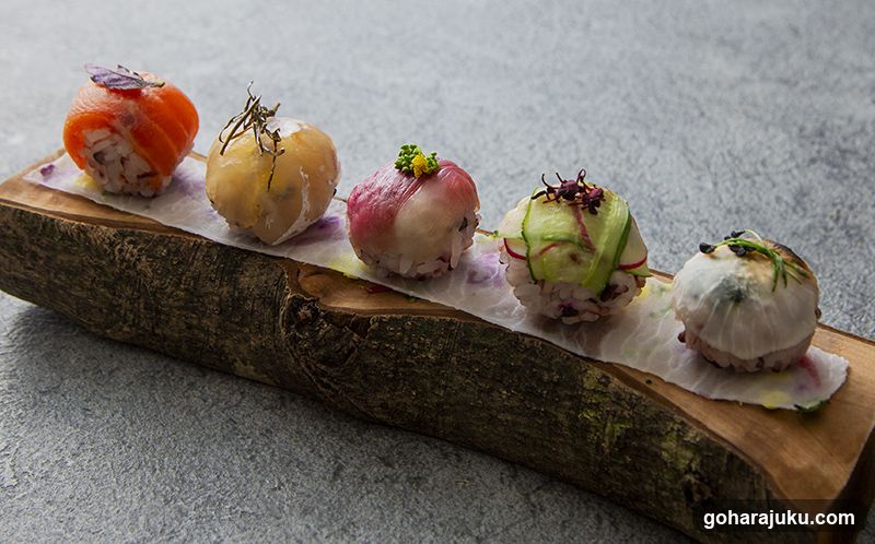 Sushi Platter on Wooden Board