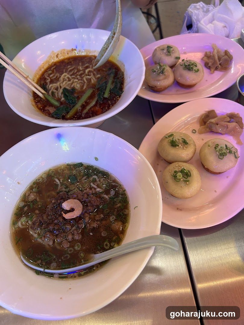 Food Table with Bowls and Dishes