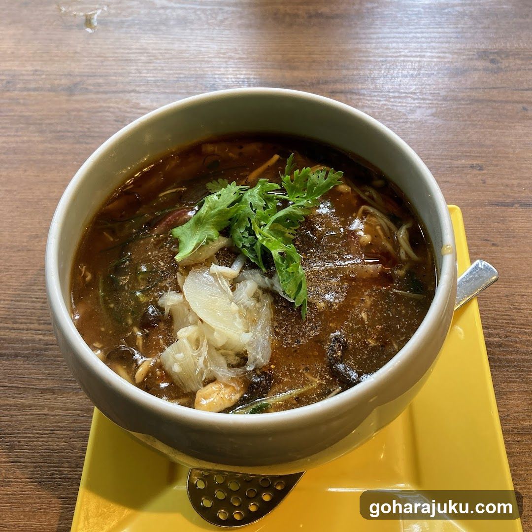 Bowl of Soup with Garnish