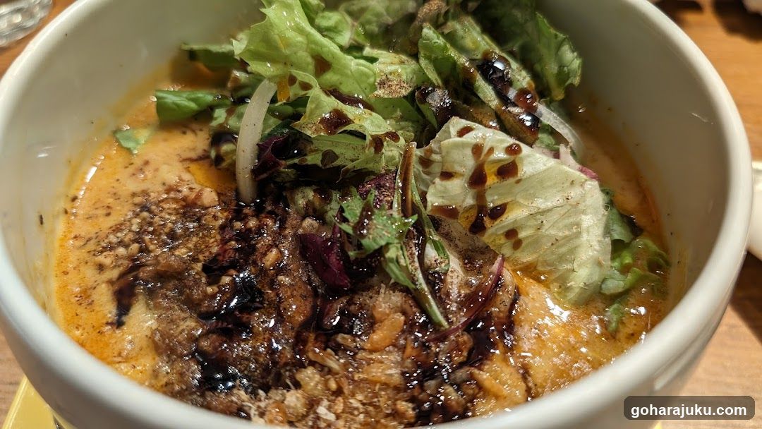 Bowl of Soup with Salad Topping