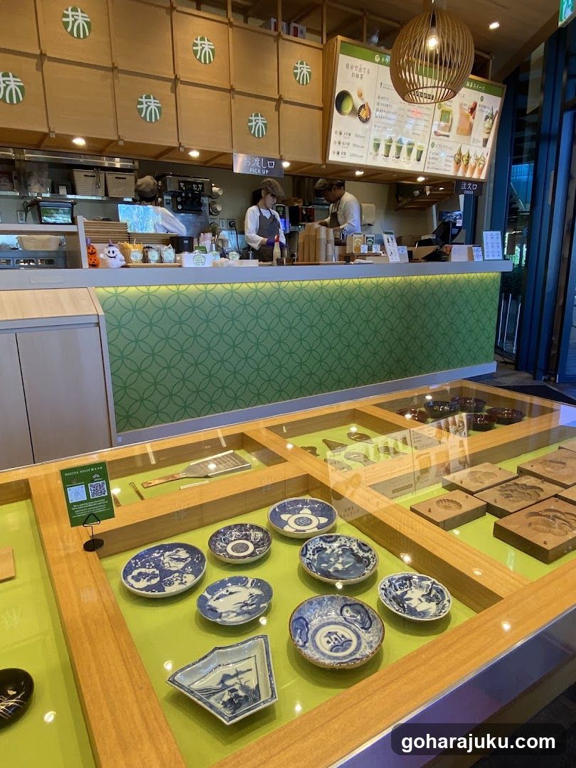 Matcha Shop Interior Display