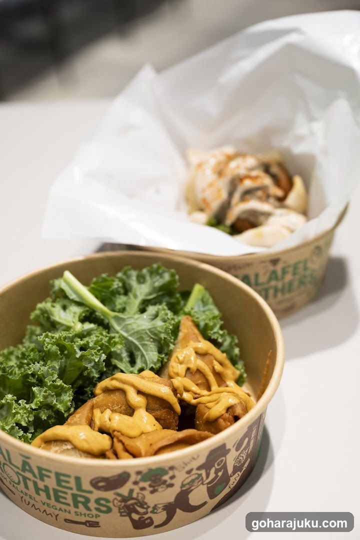 Food Bowls with Kale and Falafel