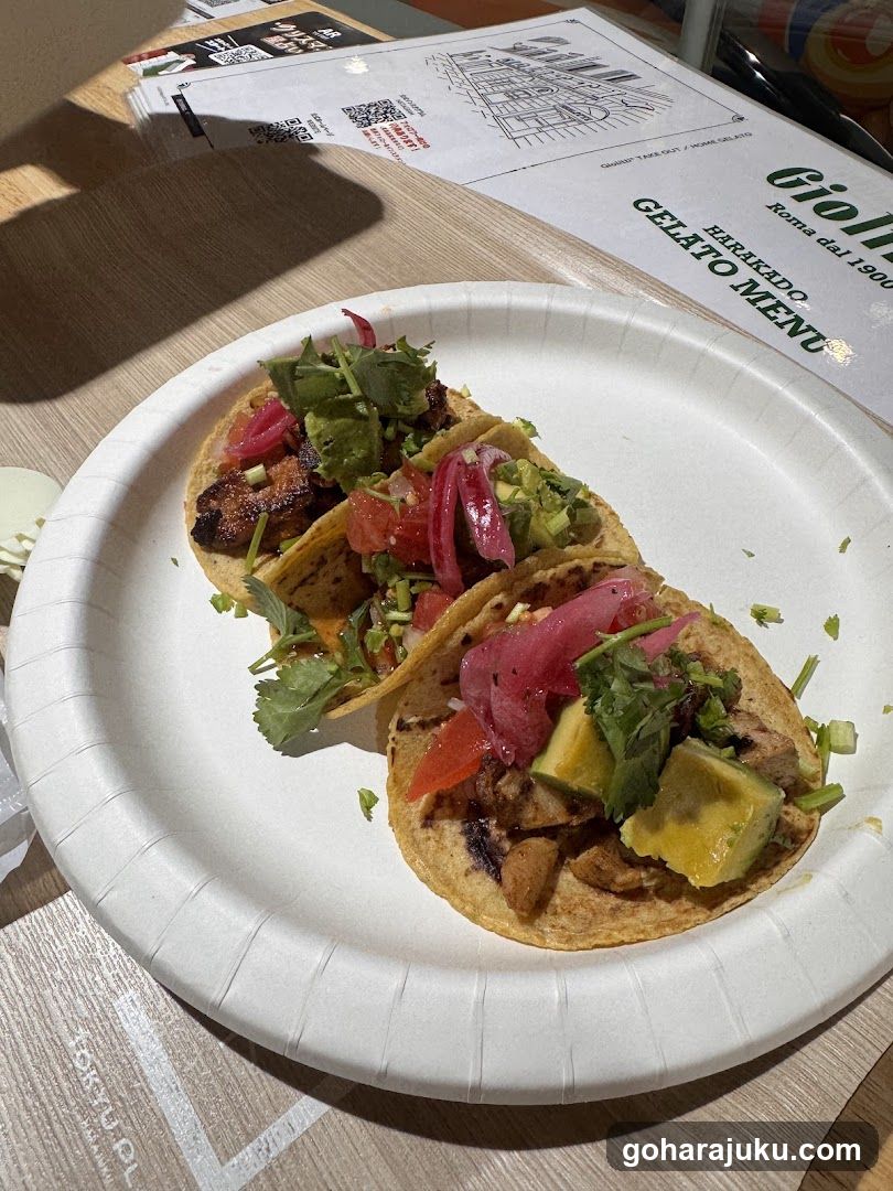 Tacos on a paper plate