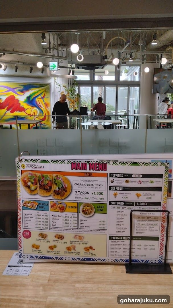 Avocado Restaurant Menu Board