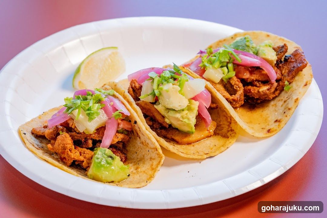 Tacos with Avocado and Pickled Onions