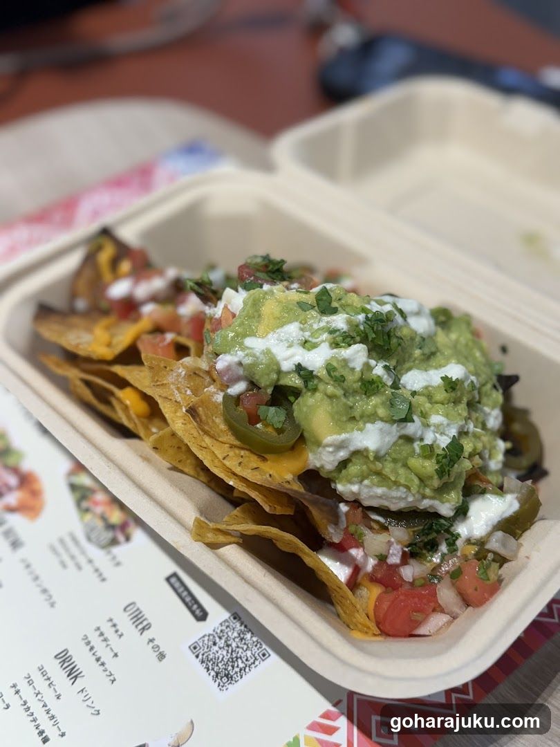 Loaded Nachos in Takeout Container