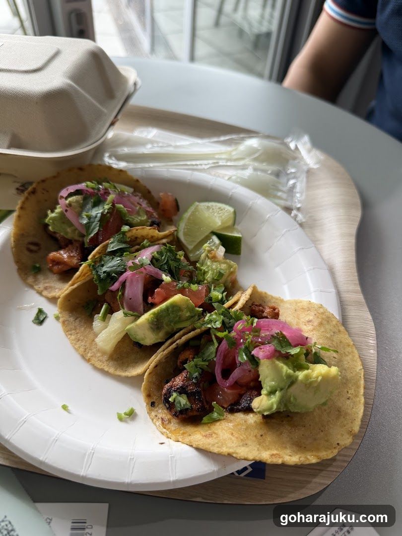 Tacos with Guacamole and Pickled Onions