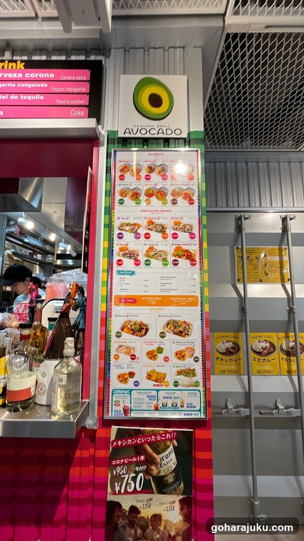 Mexican Food Stall Interior and Menu Display