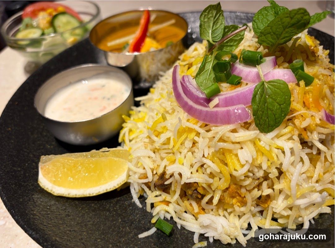 Biryani with sides