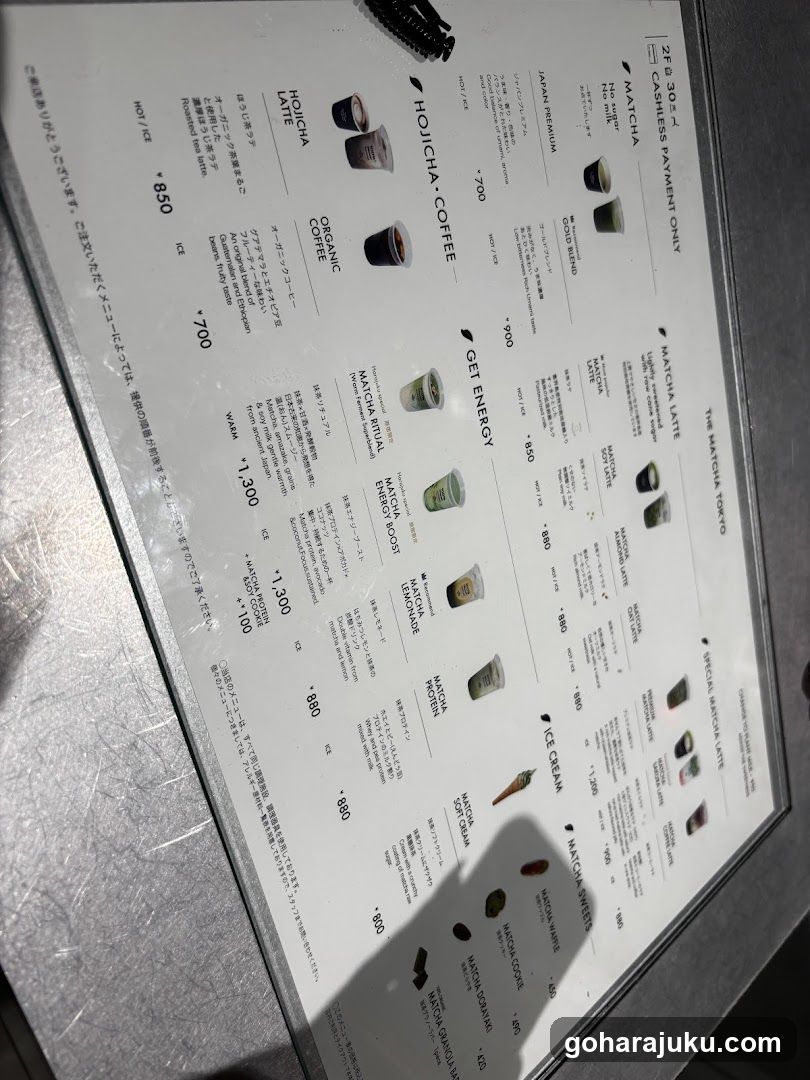 Matcha Coffee Menu Board