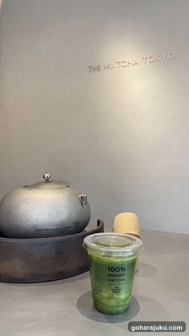 Matcha Drink and Teapot Display