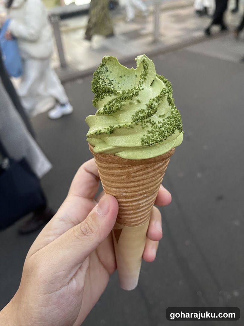 Matcha Ice Cream Cone