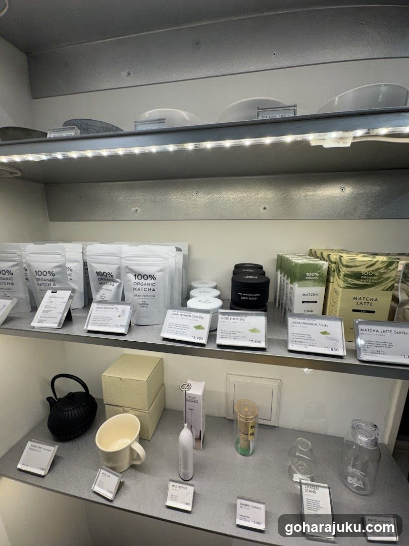 Matcha and Tea Products Display