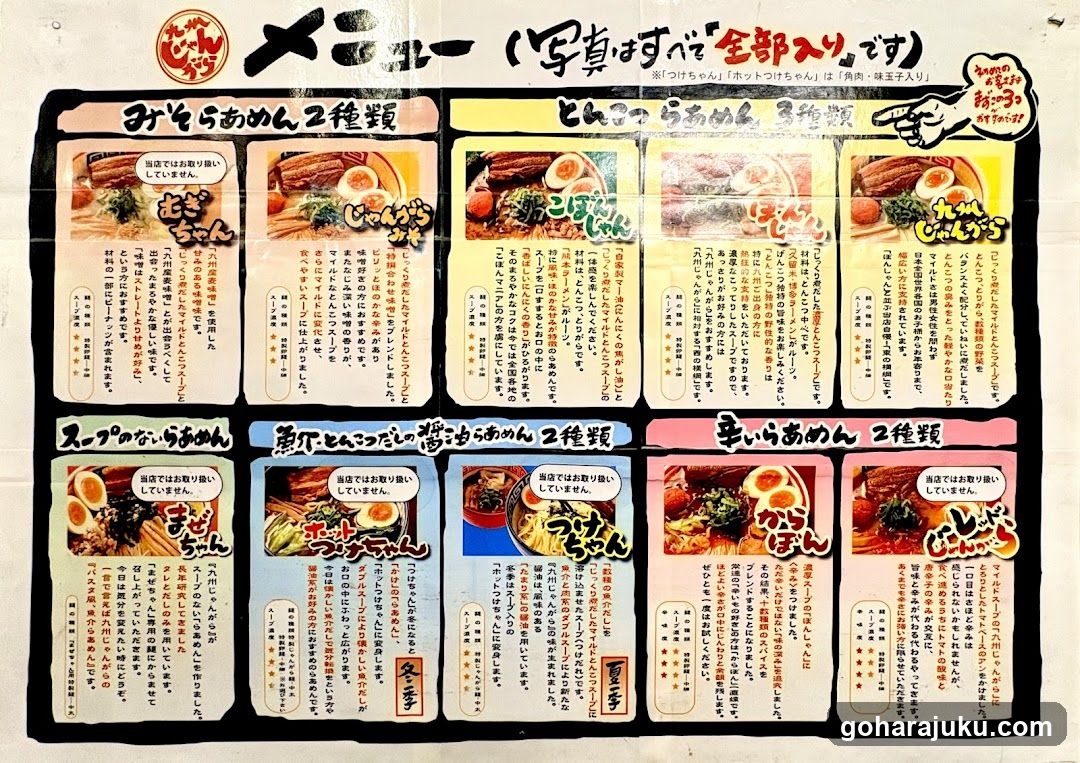 Ramen Menu Board