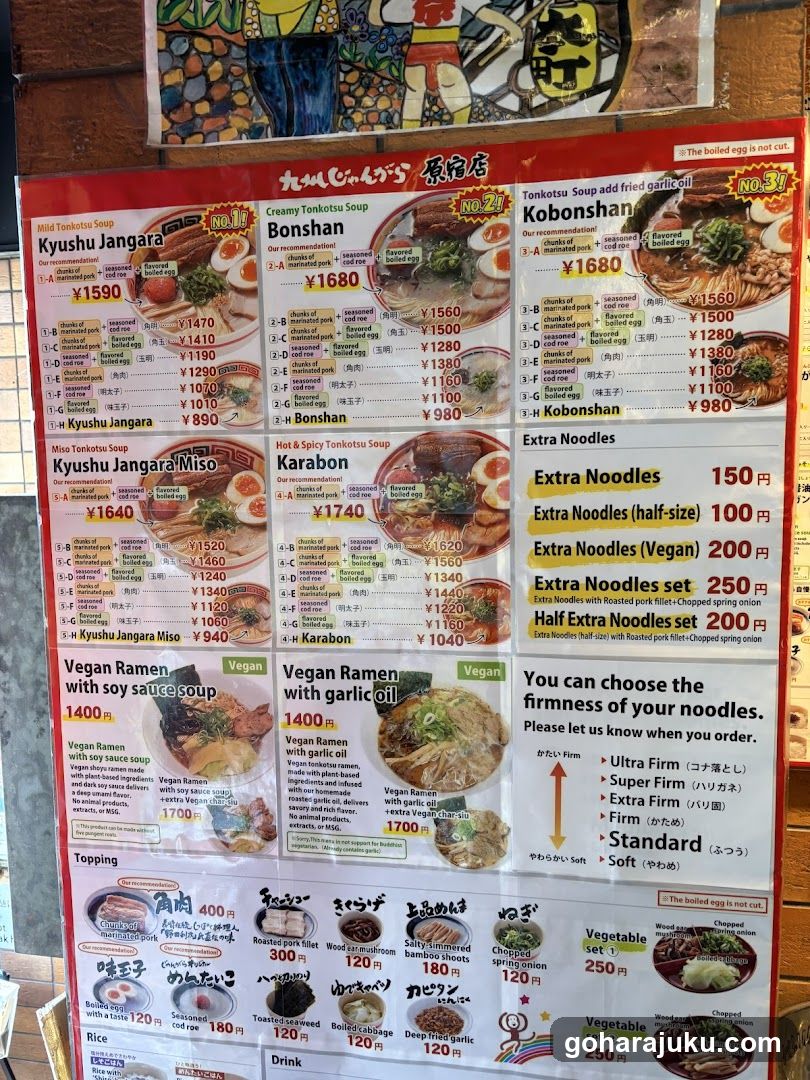 Japanese Restaurant Menu Board