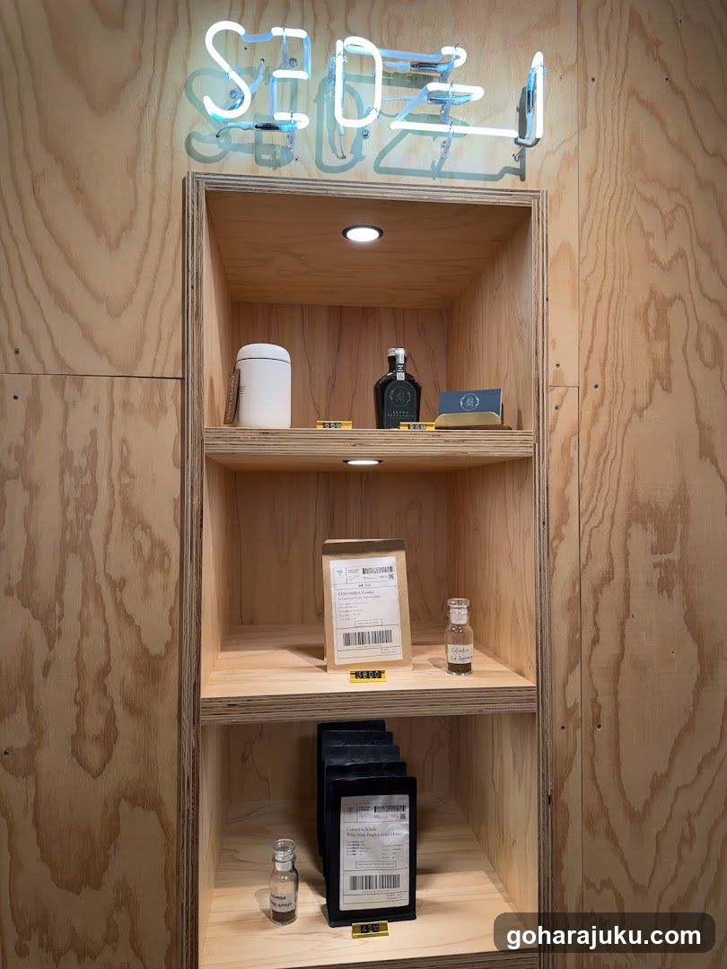 Wooden Shelf Display with Products