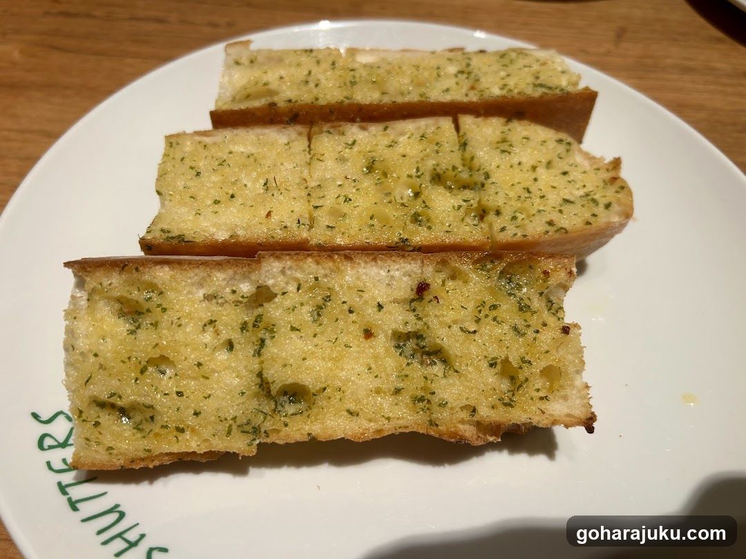 Garlic Bread Slices on a Plate