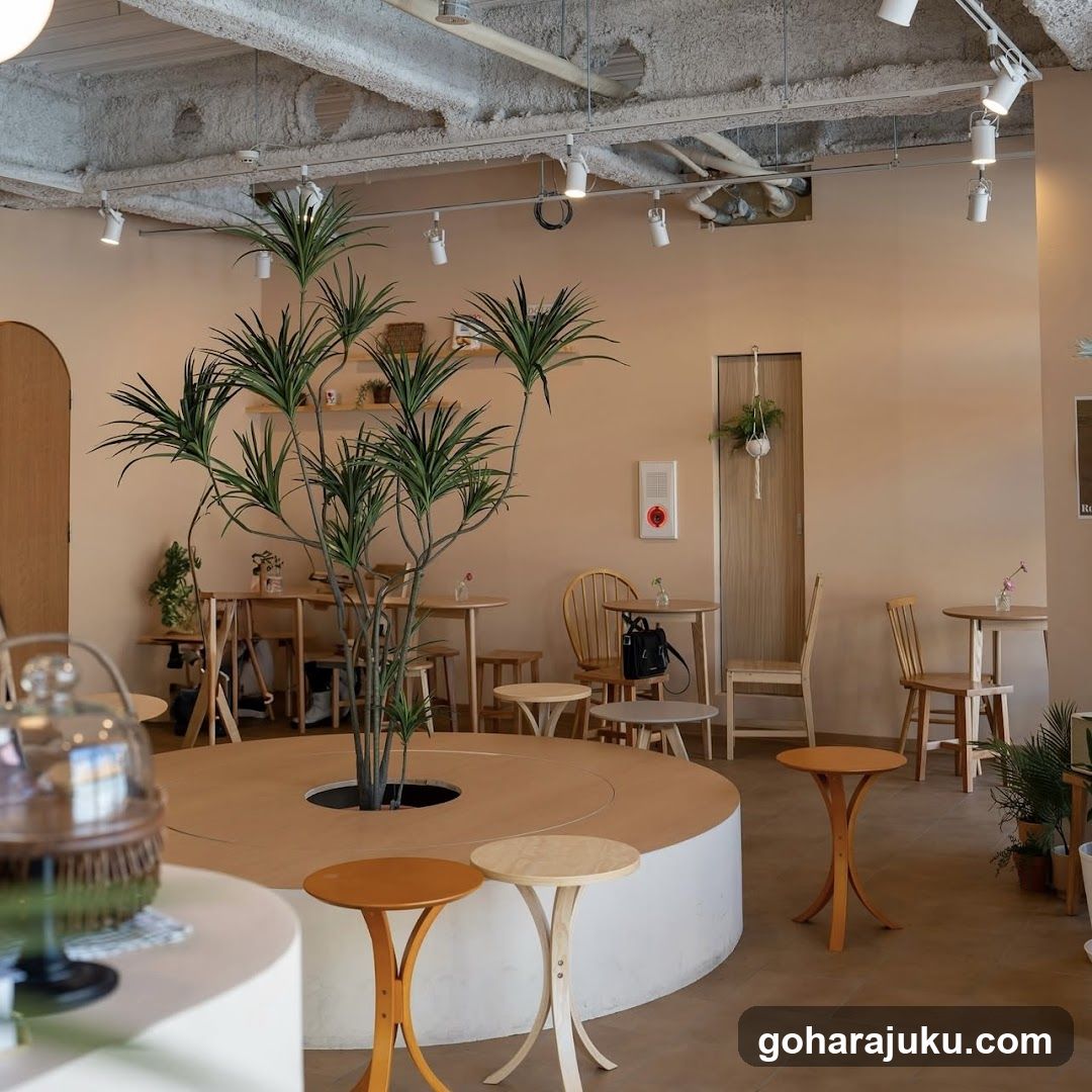 Interior of a minimalist cafe or shop
