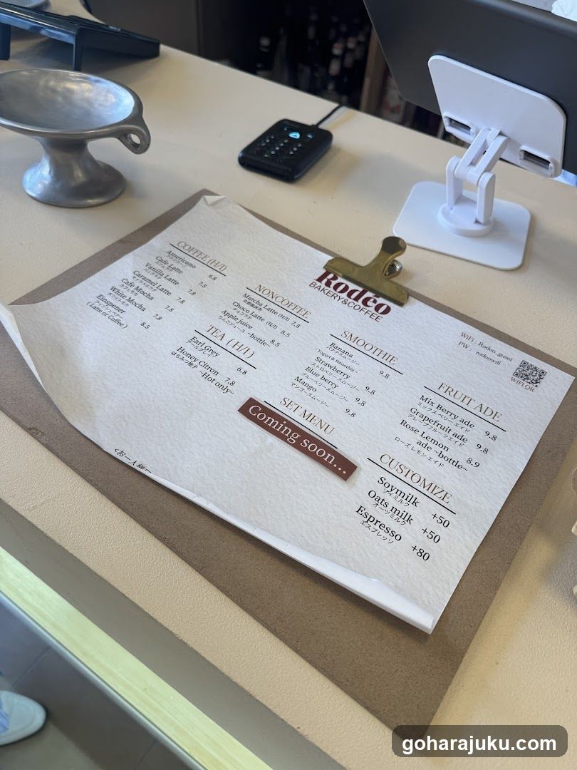 Rodeo Bakery & Coffee Menu