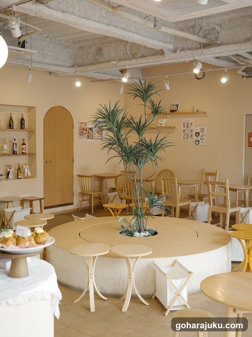 Interior of a cozy cafe or bakery