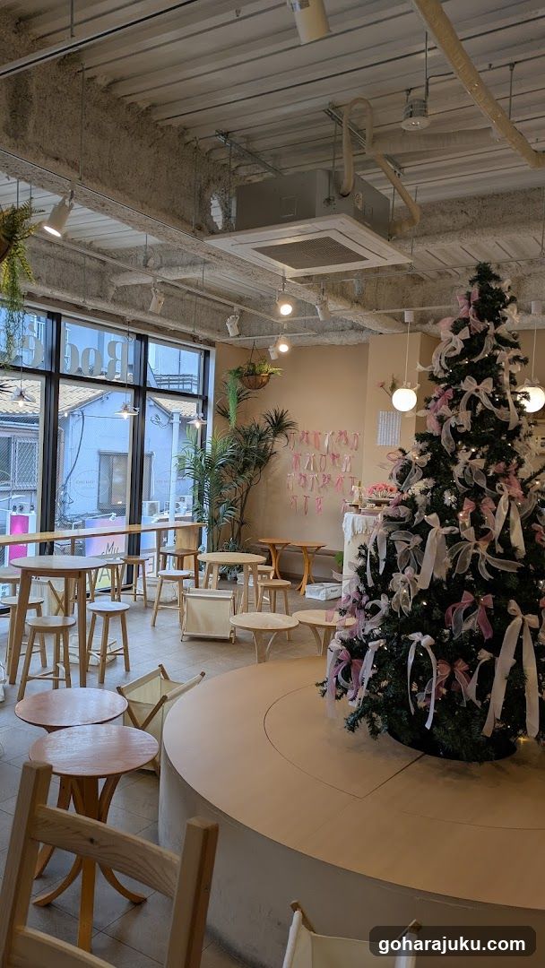Christmas Tree in Cafe Interior
