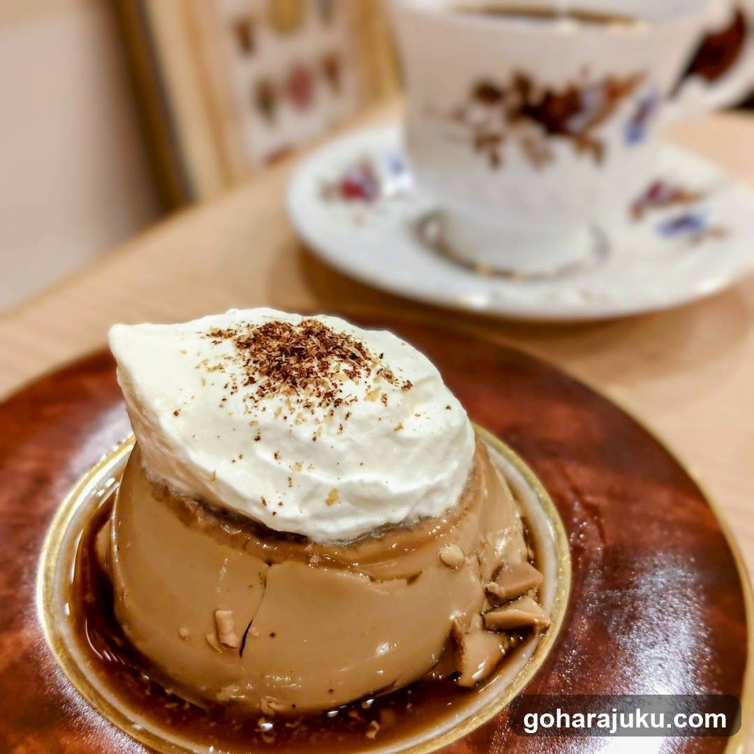 Caramel Pudding with Whipped Cream