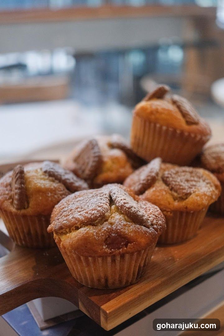 Muffins on a wooden board