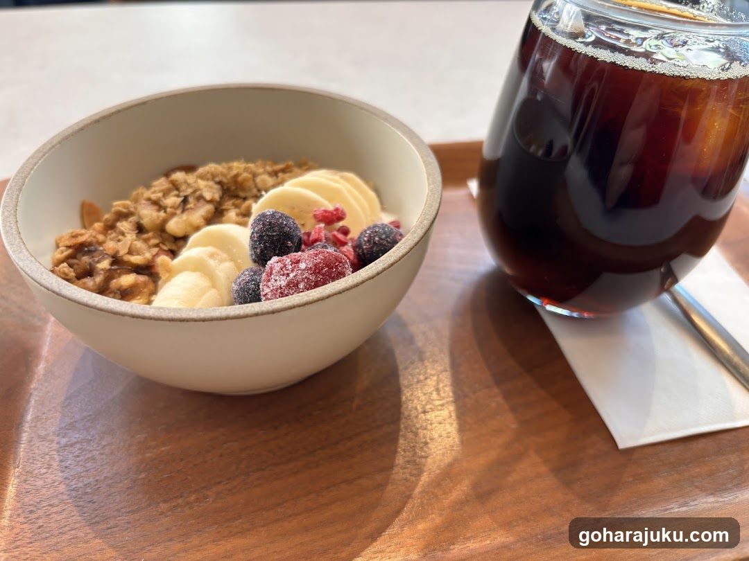 Breakfast Bowl with Iced Coffee