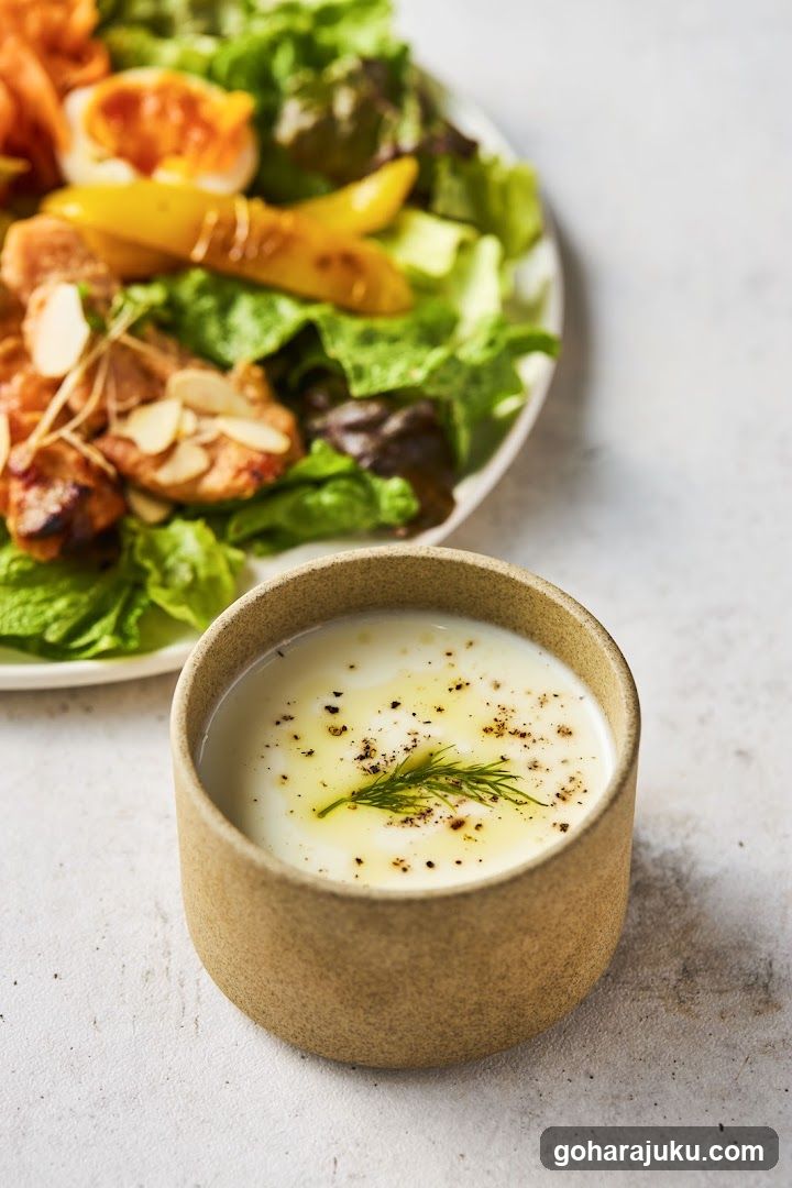 Dish with Salad and Dressing
