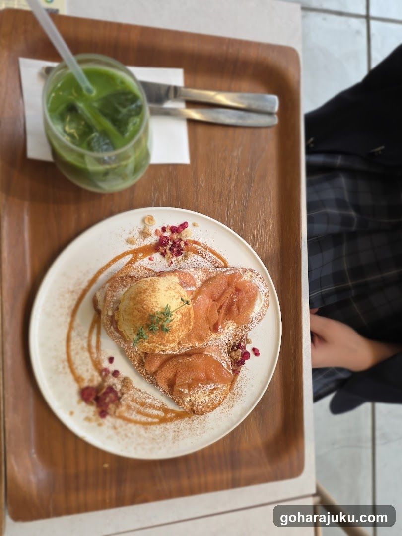 Breakfast with Matcha Drink