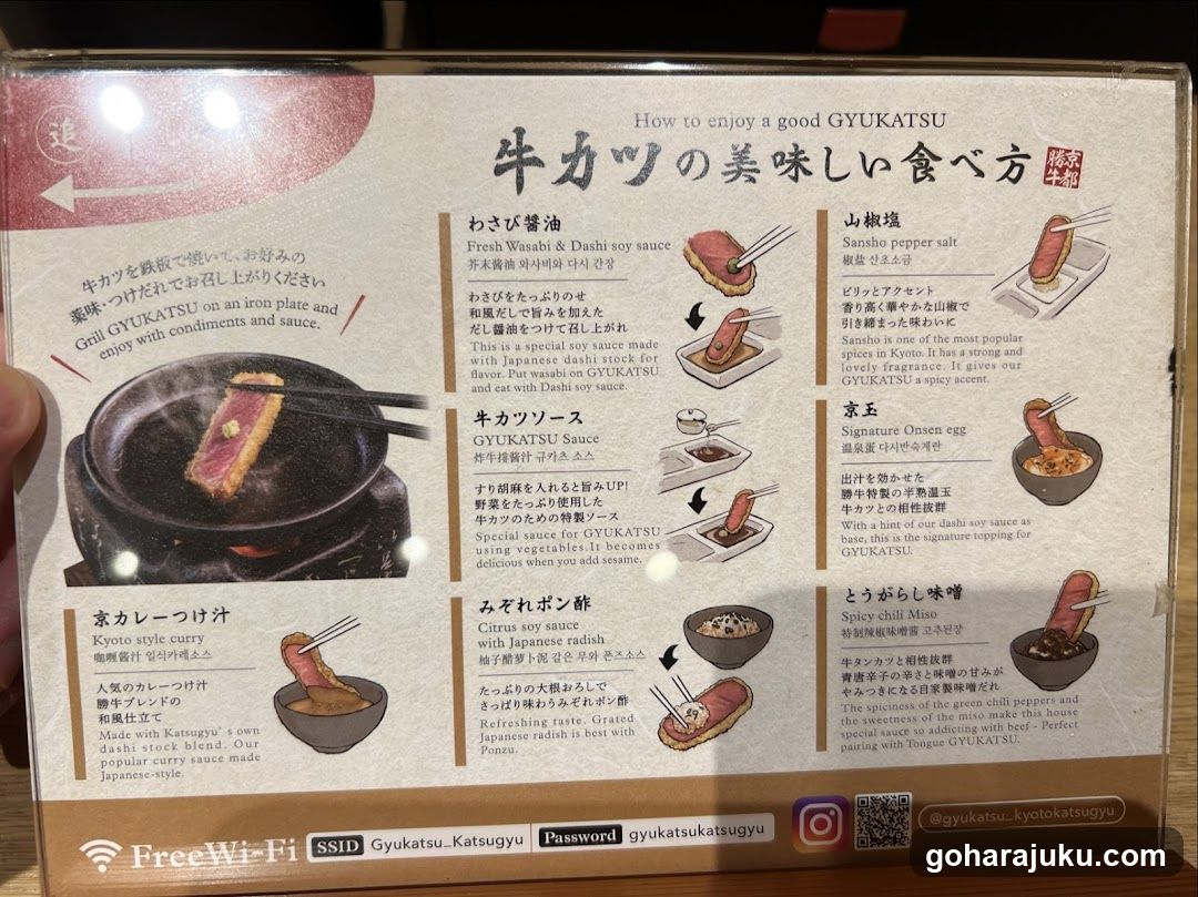 GYUKATSU Katsugyu Menu Board