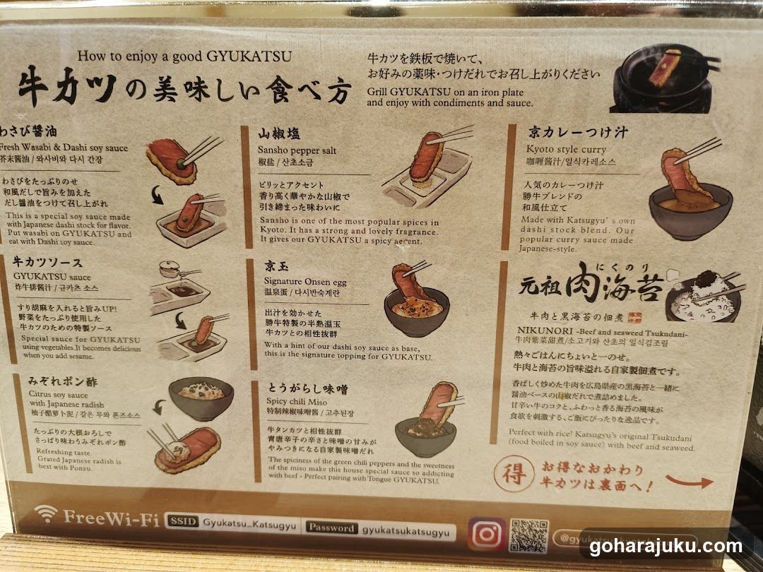 GYUKATSU Katsuyu Menu Board