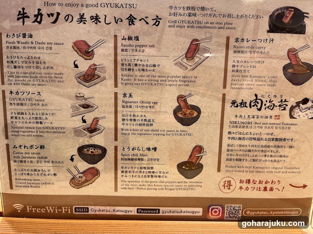 GYUKATSU Menu Board