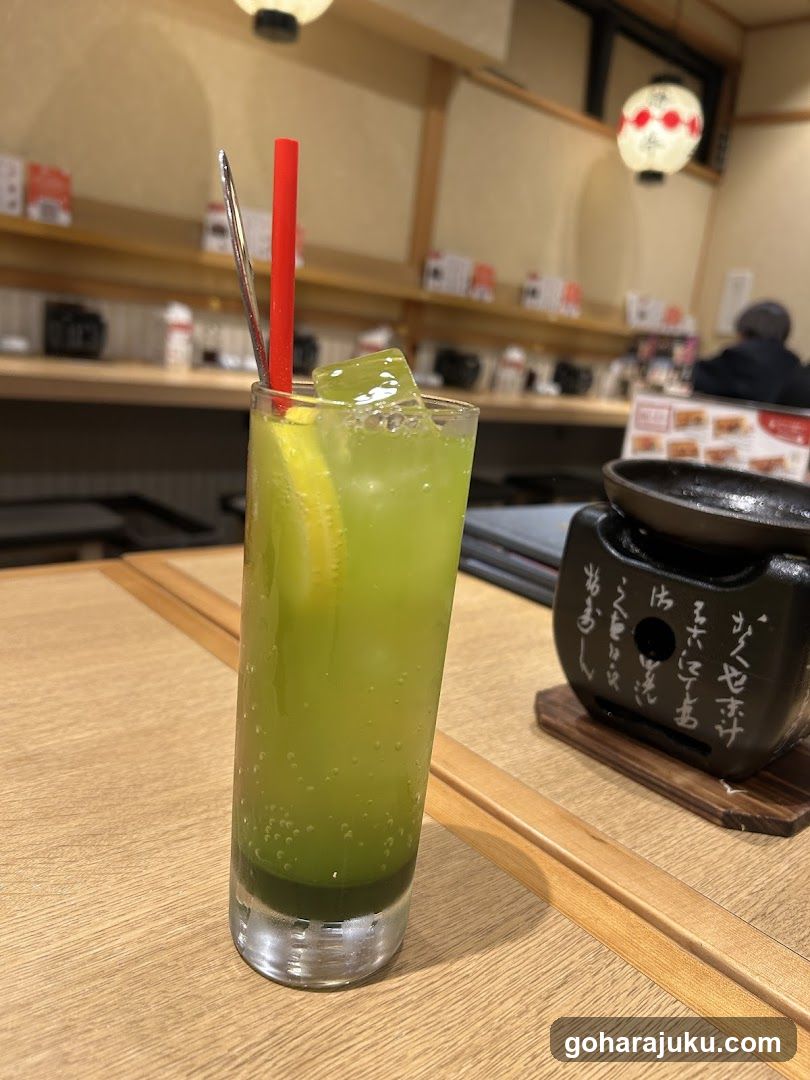 Matcha Drink at Japanese Restaurant