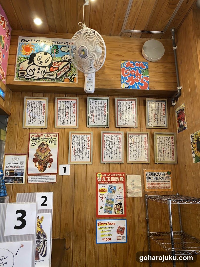 Interior Wall Display with Posters and Signs