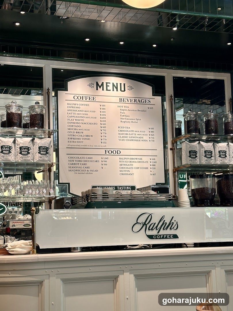 Ralph's Coffee Menu Board