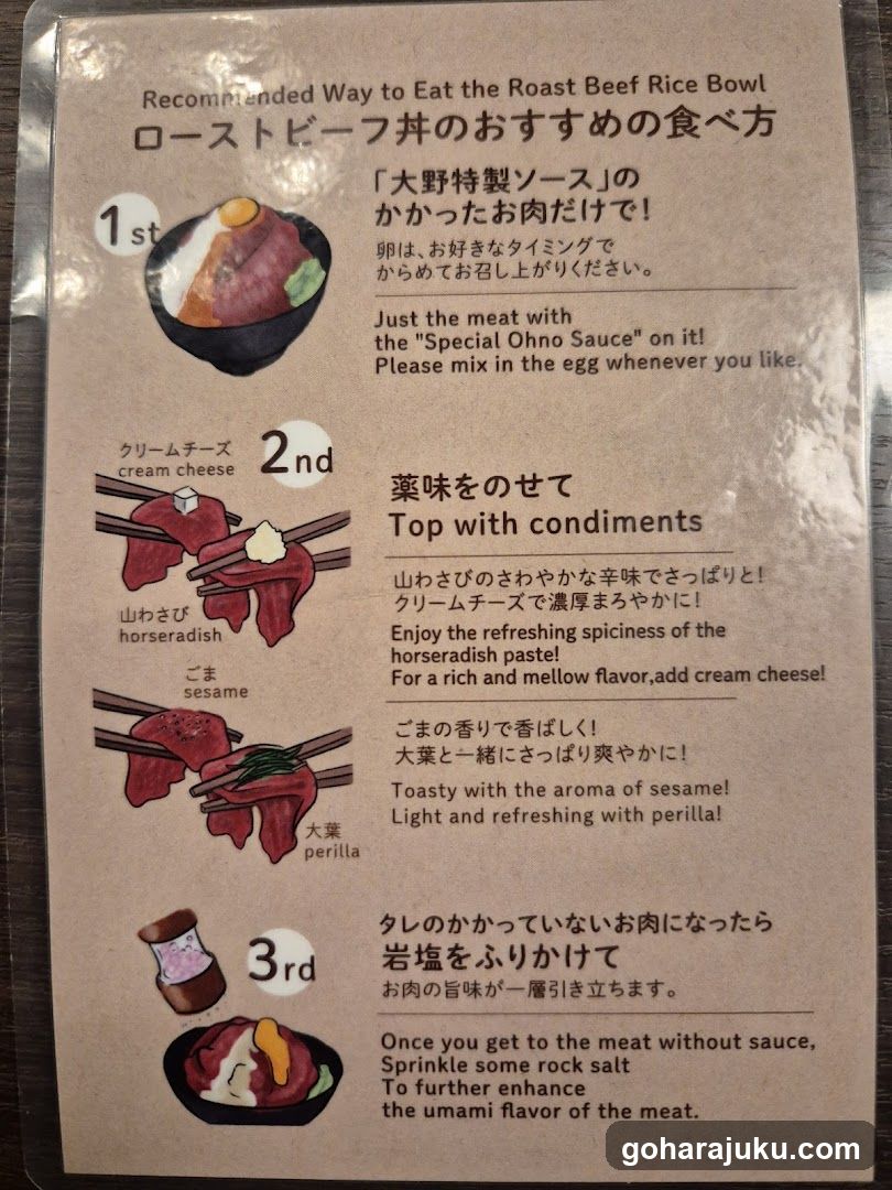 Roast Beef Rice Bowl Eating Guide