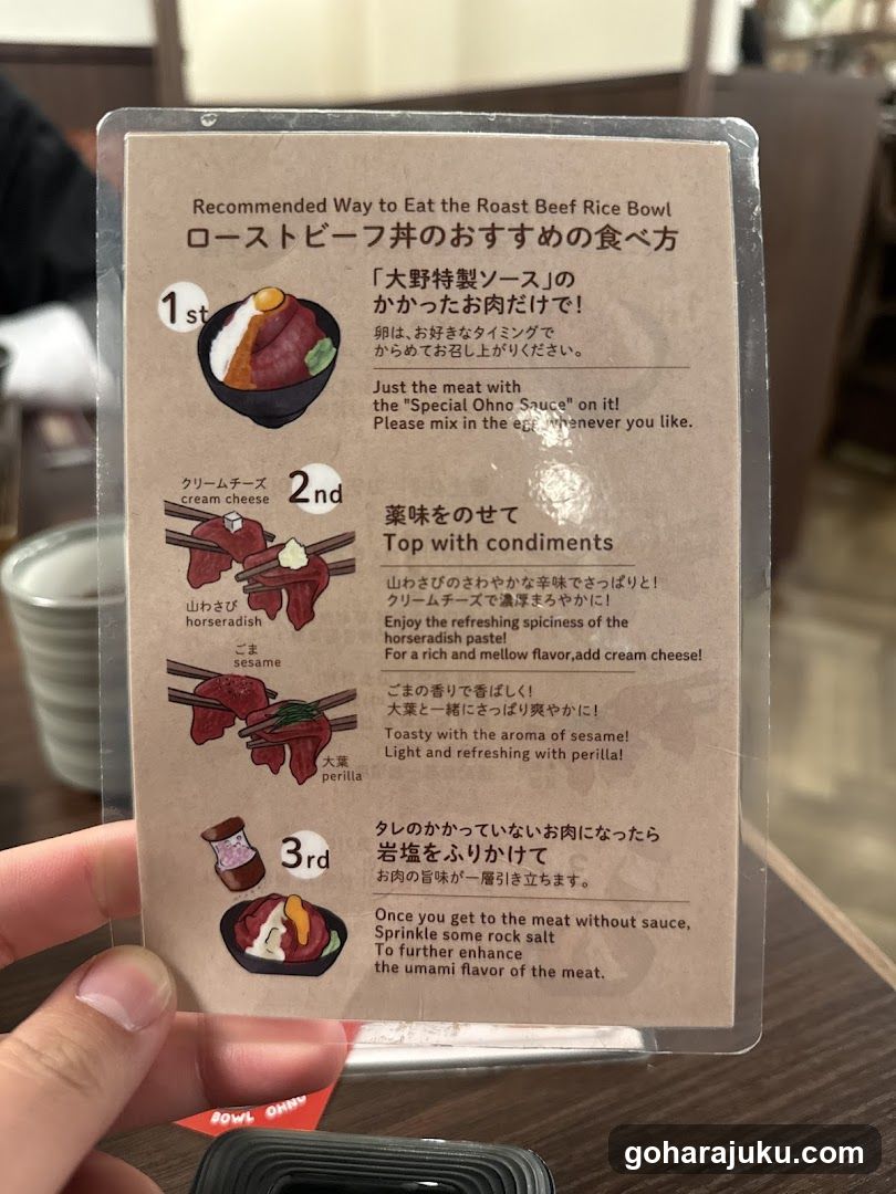 Roast Beef Rice Bowl Eating Guide