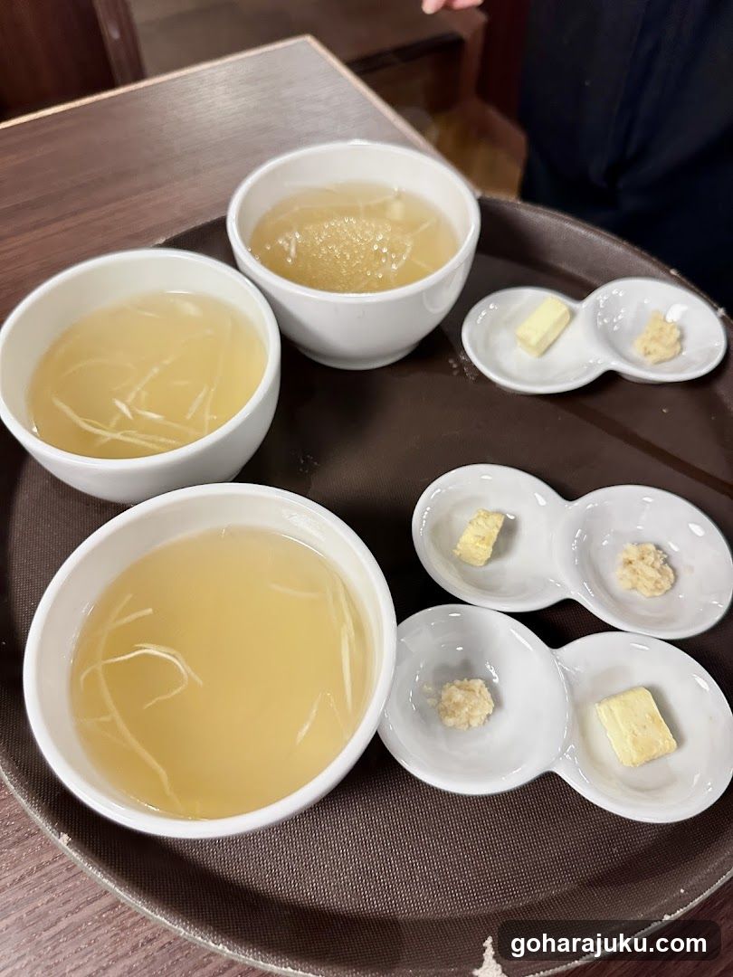 Dish Tray with Soup and Condiments