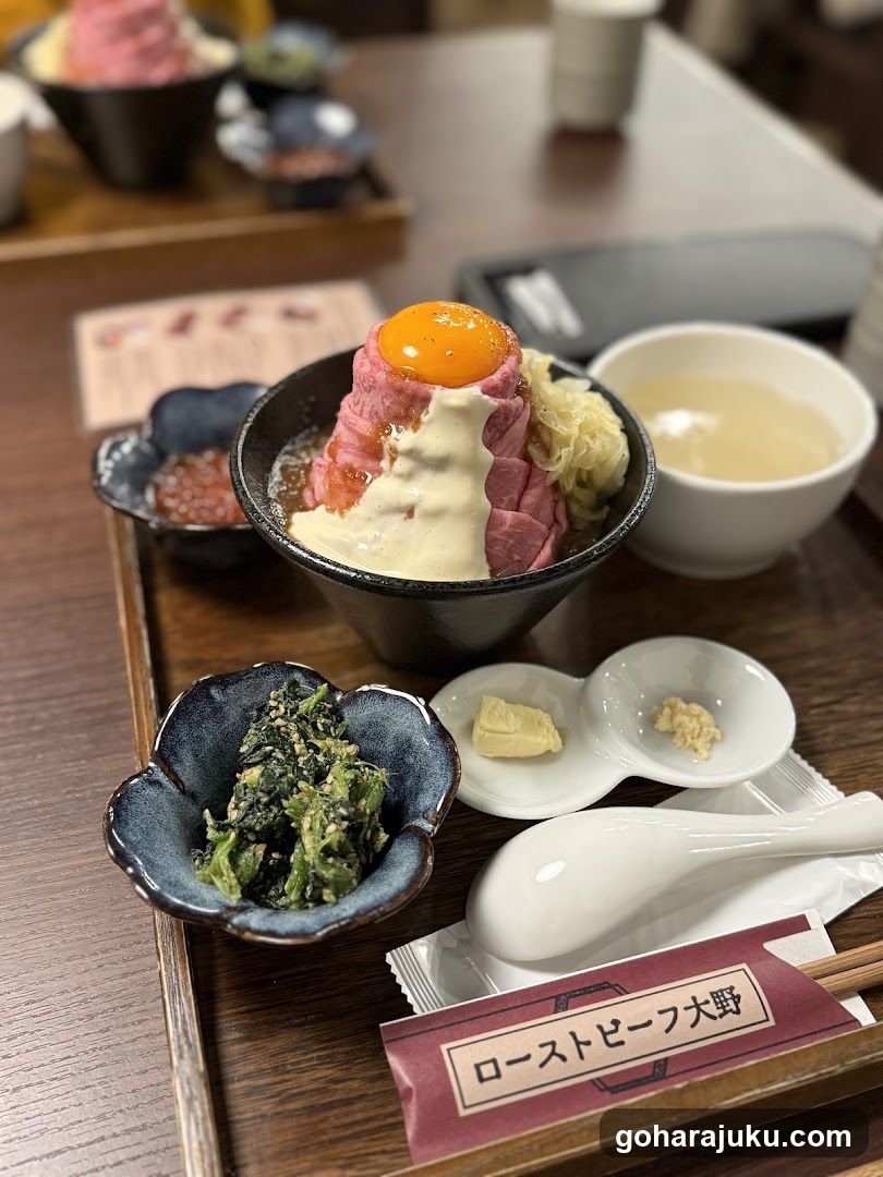 Japanese Meal with Roast Beef