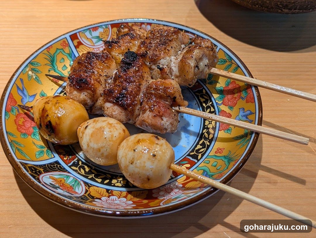 Grilled Skewers on Decorative Plate