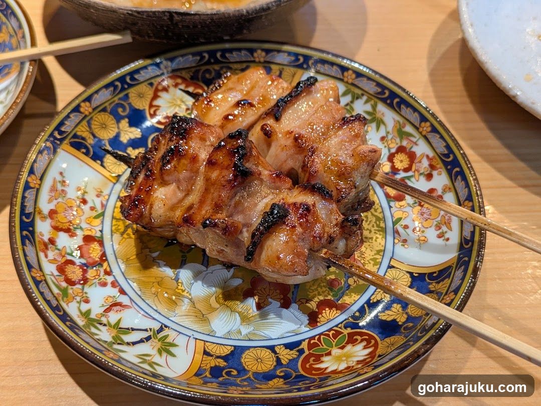 Grilled Pork Skewer on Decorative Plate